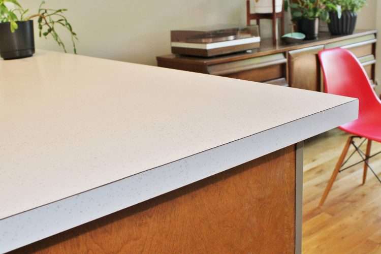 White SparkleLam™ countertops in a vintage restoration of a private residence.