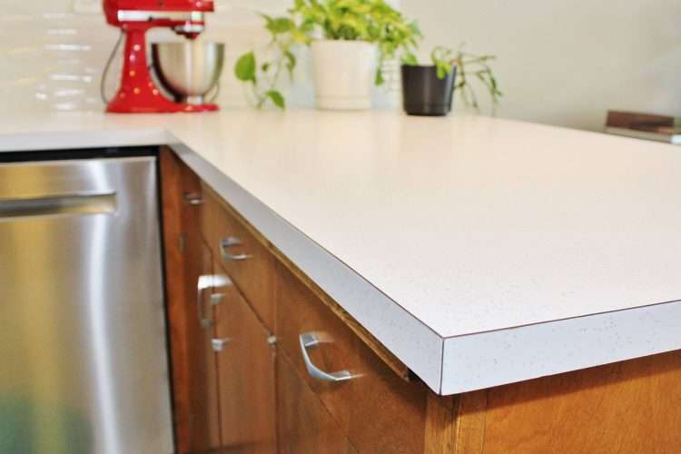 White SparkleLam™ countertops in a vintage restoration of a private residence.