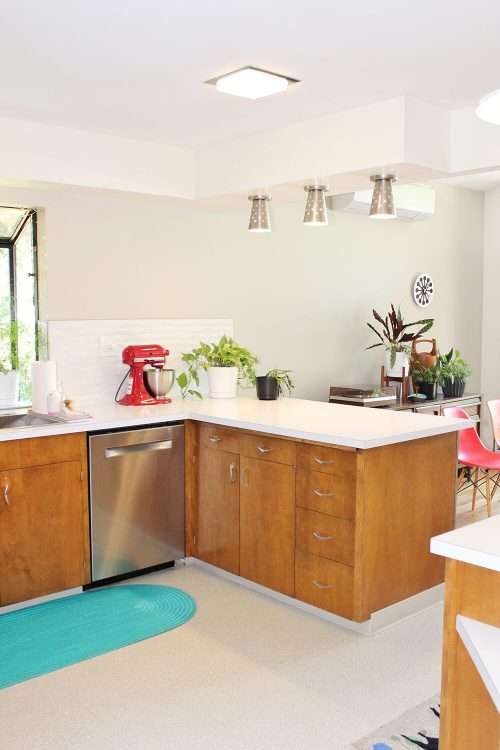 White SparkleLam™ countertops in a vintage restoration of a private residence.