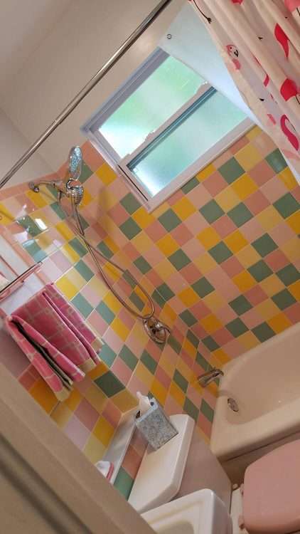 Bathroom update for a Florida mid-century vacation rental.