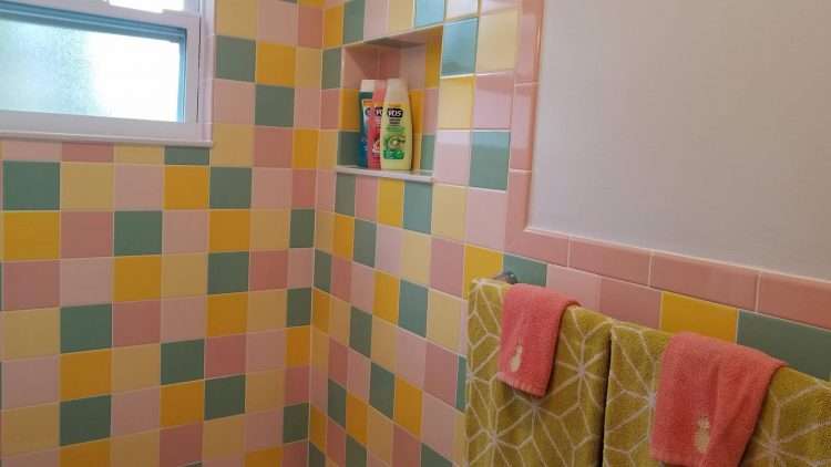 Bathroom update for a Florida mid-century vacation rental.