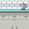 SL Light Aqua Argyle In A Room