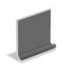 29 4.25×4.25 Flat Top Cove Base Corner Right Chalkboard