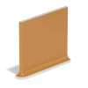 39 6×6 Flat Top Cove Base Left Mustard