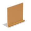 40 6×6 Flat Top Cove Base Right Mustard