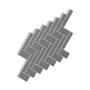 TweetPinShare0 Shares 52 Herringbone 1×3 Mosaic Matte Suede Gray