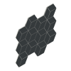 56 Cube Mosaic Matte Black