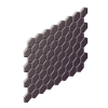 48 1.5 Hexagon Mosaic Plum Crazy